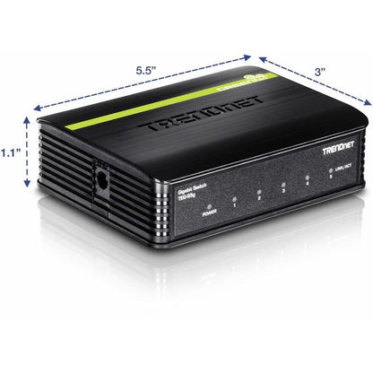 Trendnet 5-Port Gigabit Greennet Switch Unmanaged Black