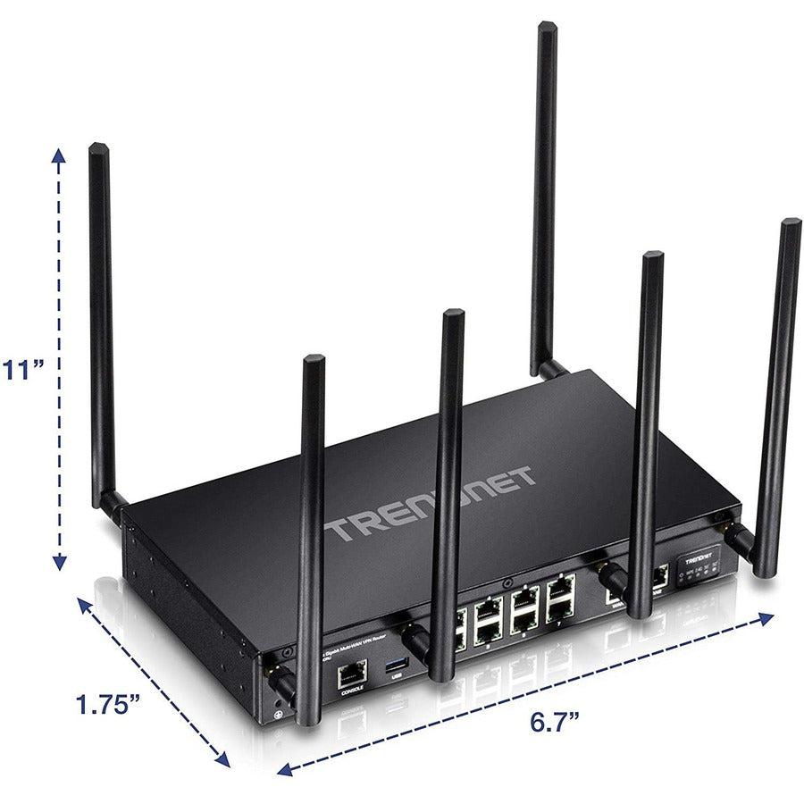 Trendnet Ac3000 Wireless Router Gigabit Ethernet Tri-Band (2.4 Ghz / 5 Ghz / 5 Ghz) 4G Black