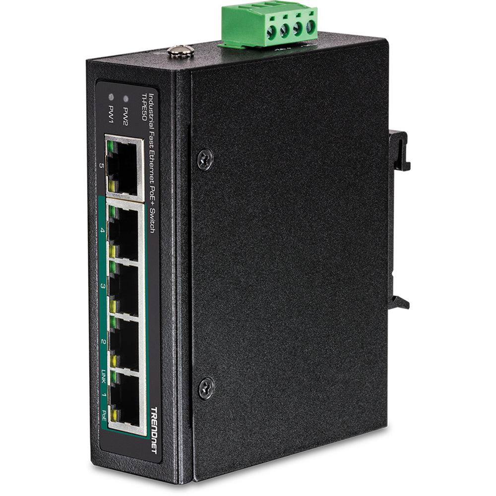 Trendnet Ti-Pe50 Network Switch Unmanaged Fast Ethernet (10/100) Power Over Ethernet (Poe) Black