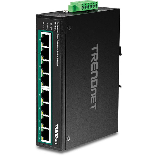 Trendnet Ti-Pe80 Network Switch Fast Ethernet (10/100) Power Over Ethernet (Poe) Black