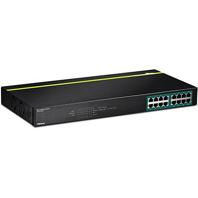 Trendnet Tpe-Tg160G Network Switch Unmanaged L2 Gigabit Ethernet (10/100/1000) Power Over Ethernet (Poe) 1U Black