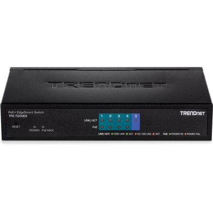 Trendnet Tpe-Tg50Es Network Switch Managed Gigabit Ethernet (10/100/1000) Power Over Ethernet (Poe) Black