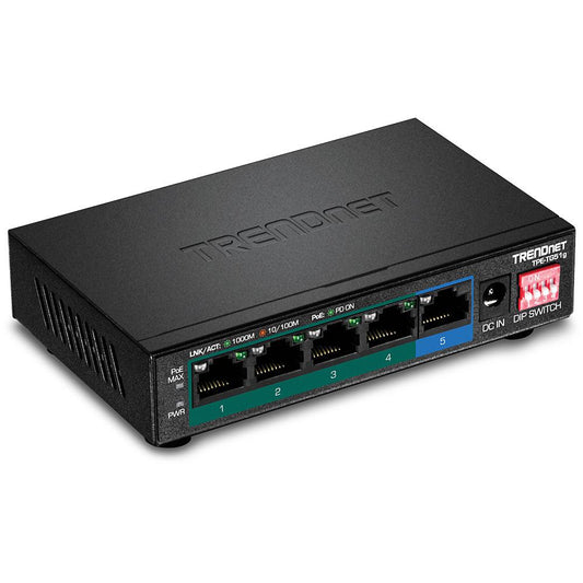 Trendnet Tpe-Tg51G Network Switch Gigabit Ethernet (10/100/1000) Power Over Ethernet (Poe) Black