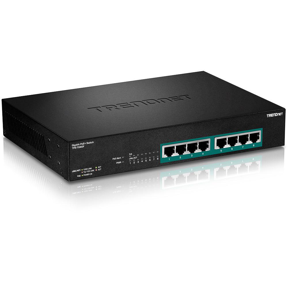 Trendnet Tpe-Tg80F V1.0R Gigabit Ethernet (10/100/1000) Power Over Ethernet (Poe) 1U Black