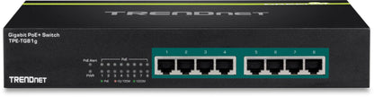 Trendnet Tpe-Tg81G Unmanaged Gigabit Ethernet (10/100/1000) Power Over Ethernet (Poe) Black