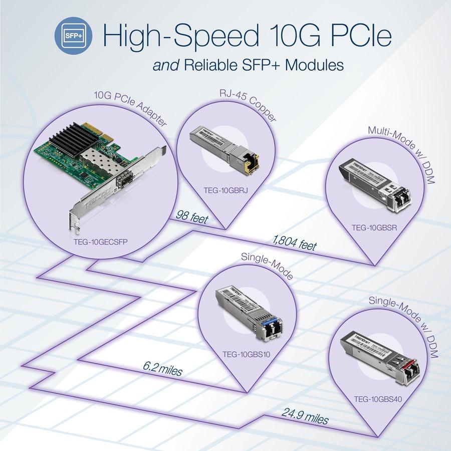 Trendnet Teg-10Gbs10 Network Transceiver Module Fiber Optic 10000 Mbit/S Sfp+ 1310 Nm