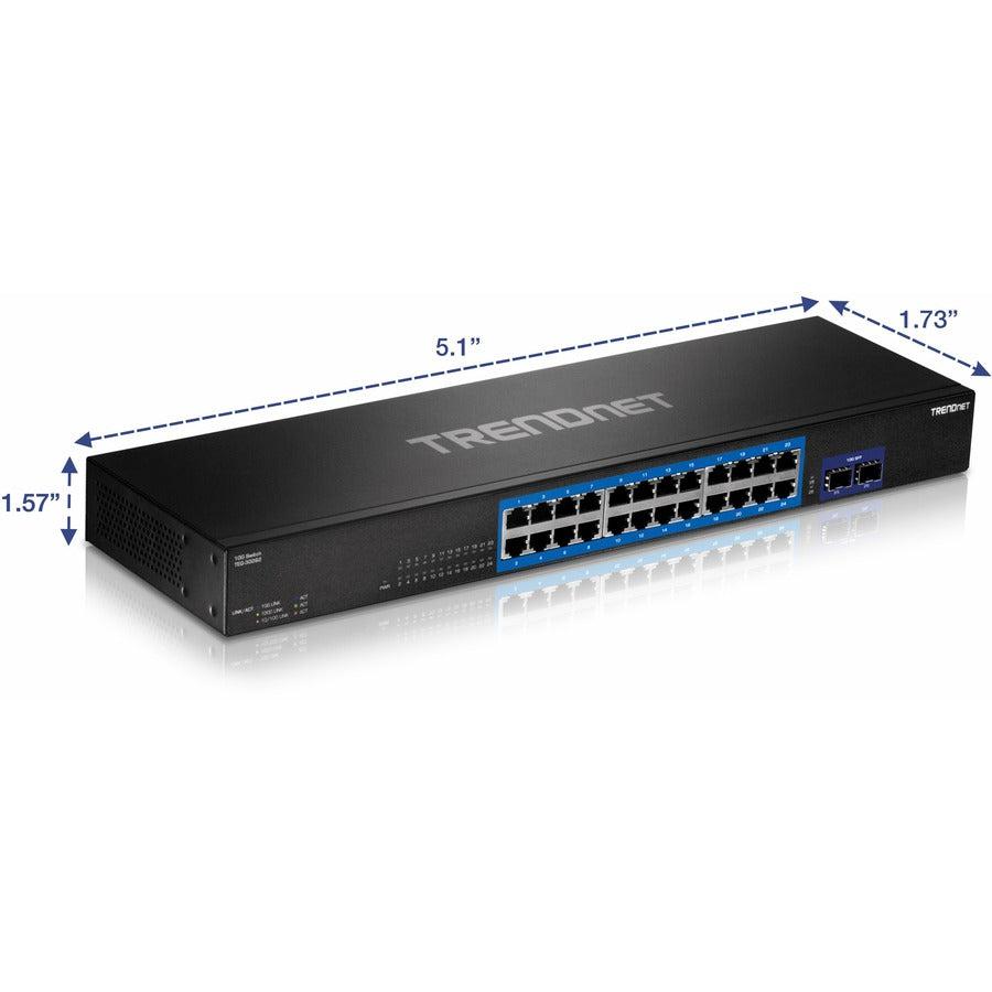 Trendnet Teg-30262 V1.0R Gigabit Ethernet (10/100/1000) 1U Black