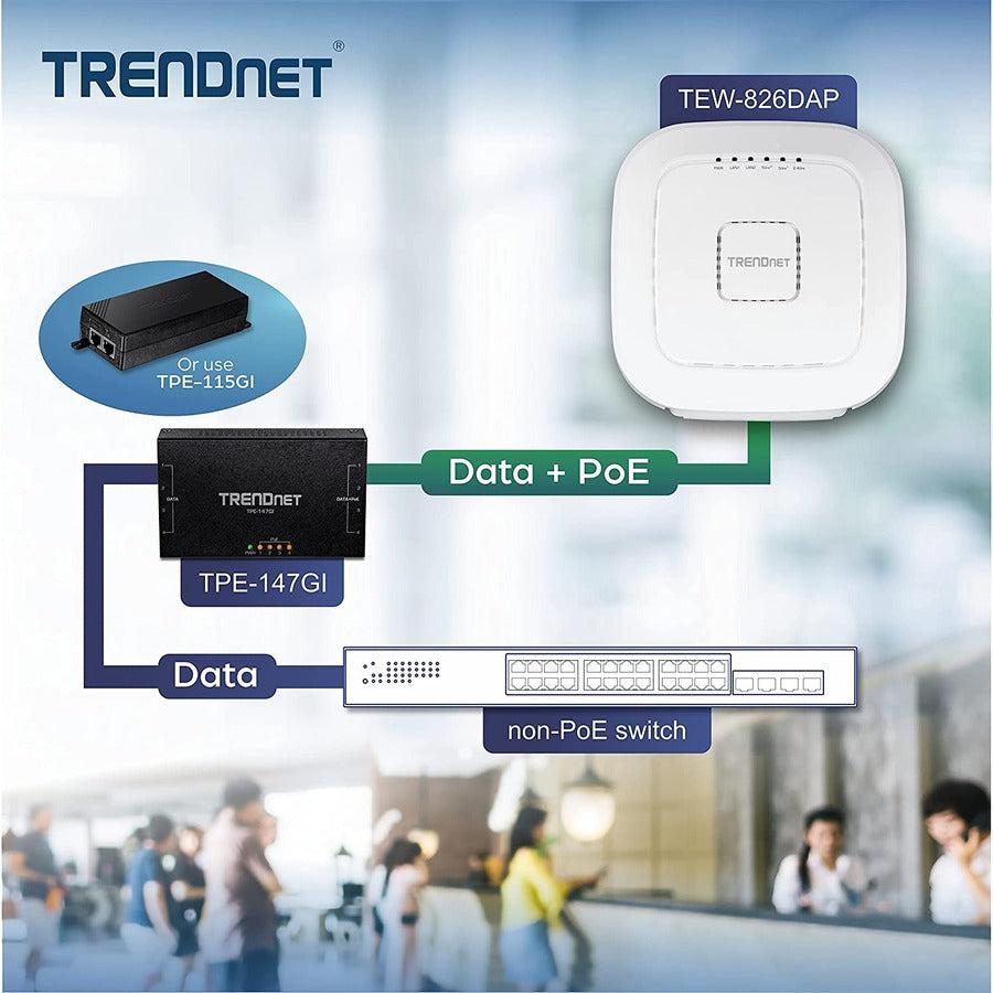 Trendnet Tew-826Dap Wireless Access Point 867 Mbit/S White Power Over Ethernet (Poe)