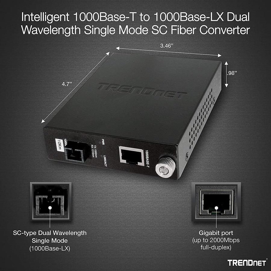 Trendnet Tfc-1000S10D5 Network Media Converter 2000 Mbit/S 1310 Nm