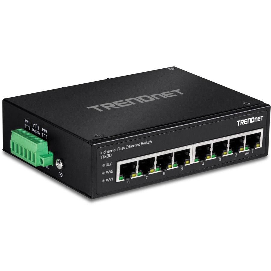 Trendnet Ti-E80 Network Switch Fast Ethernet (10/100) Black