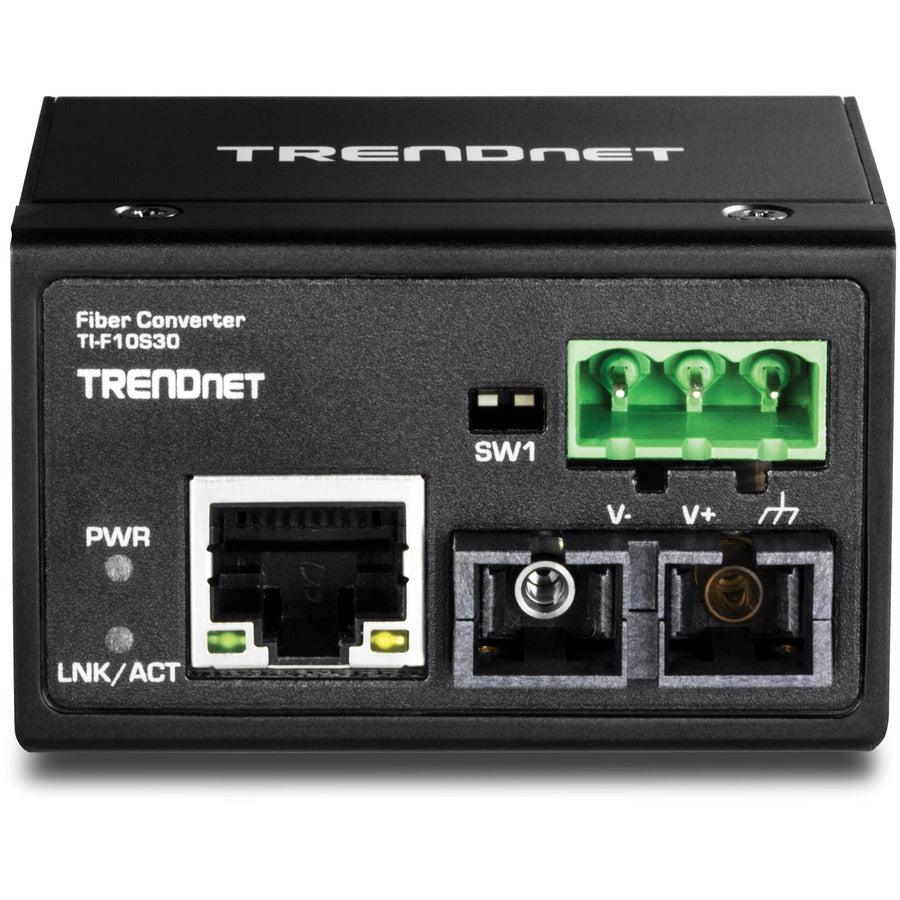 Trendnet Ti-F10S30 Network Media Converter 200 Mbit/S 1310 Nm Single-Mode Black