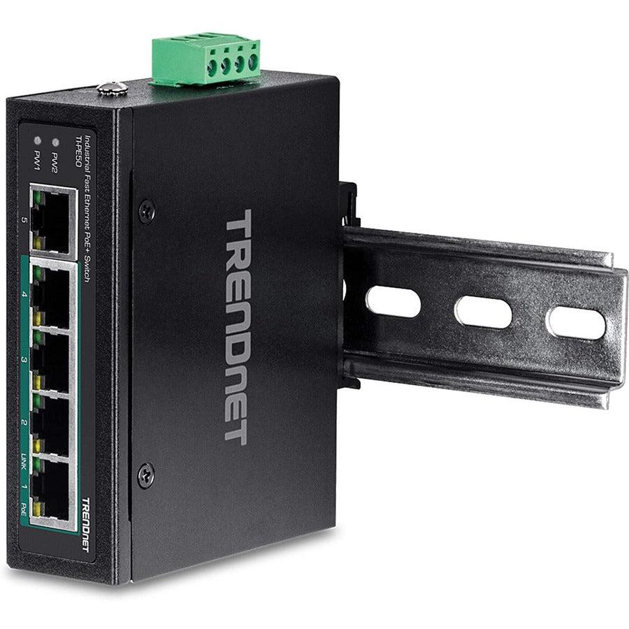 Trendnet Ti-Pe50 Network Switch Unmanaged Fast Ethernet (10/100) Power Over Ethernet (Poe) Black