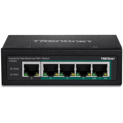 Trendnet Ti-Pe50 Network Switch Unmanaged Fast Ethernet (10/100) Power Over Ethernet (Poe) Black