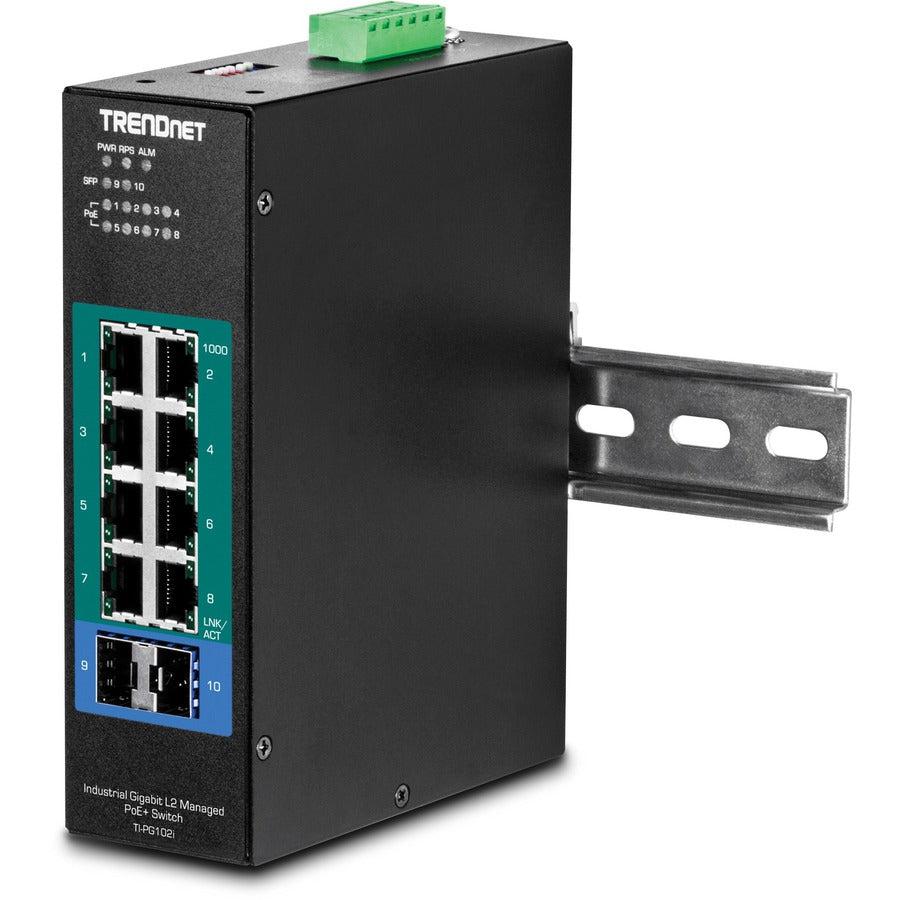 Trendnet Ti-Pg102I Network Switch Managed L2 Gigabit Ethernet (10/100/1000) Power Over Ethernet (Poe) Black