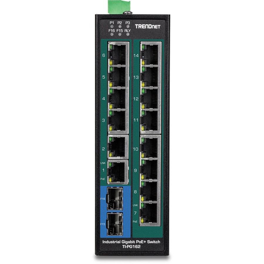 Trendnet Ti-Pg162 Network Switch Gigabit Ethernet (10/100/1000) Black