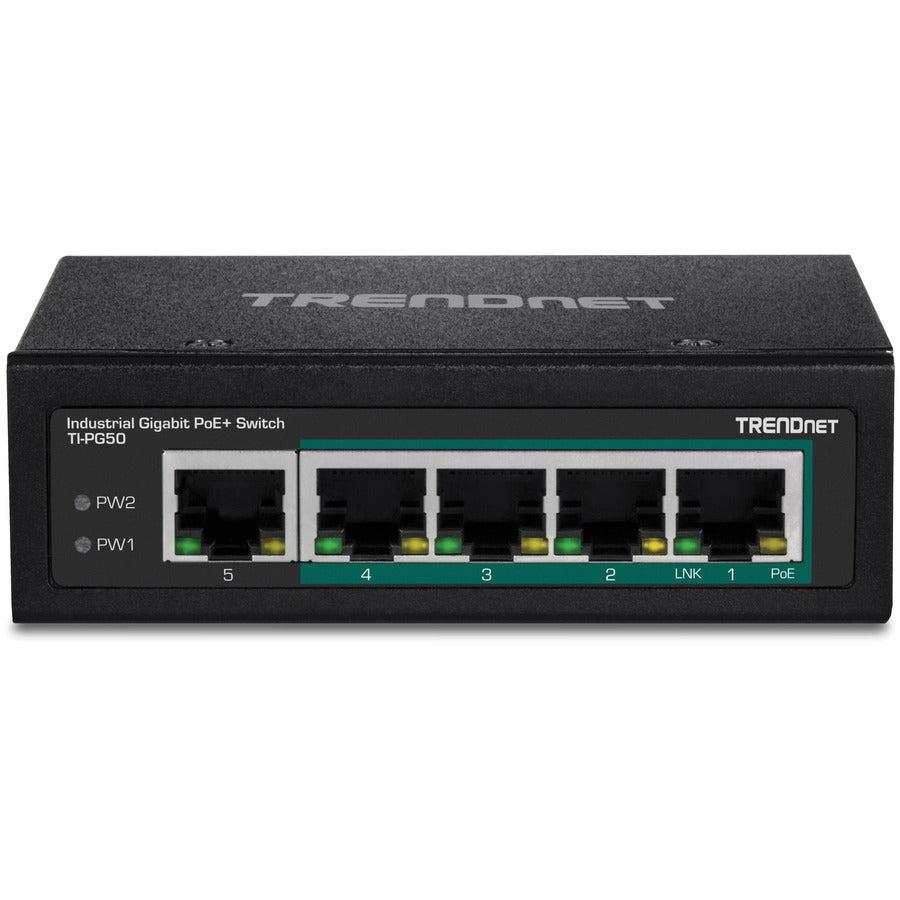 Trendnet Ti-Pg50 Network Switch Unmanaged Gigabit Ethernet (10/100/1000) Power Over Ethernet (Poe) Black