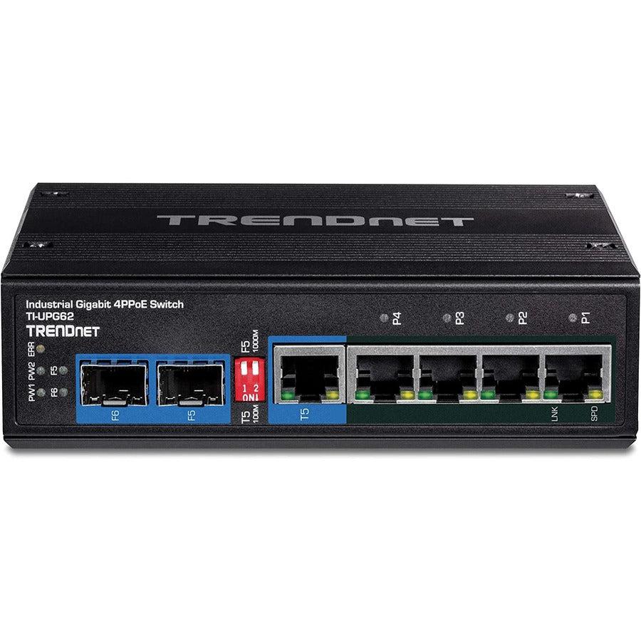 Trendnet Ti-Upg62 Network Switch Unmanaged L2 Gigabit Ethernet (10/100/1000) Power Over Ethernet (Poe) Black