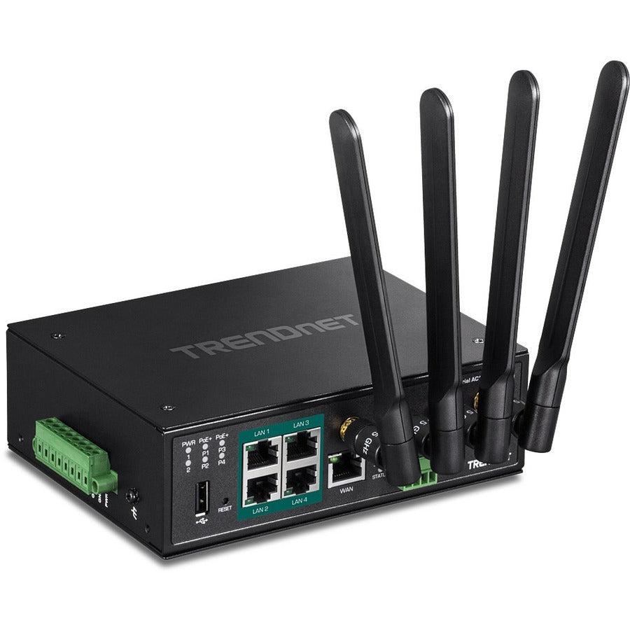 Trendnet Ti-Wp100 Wireless Router Gigabit Ethernet Dual-Band (2.4 Ghz / 5 Ghz) 3G 5G 4G Black