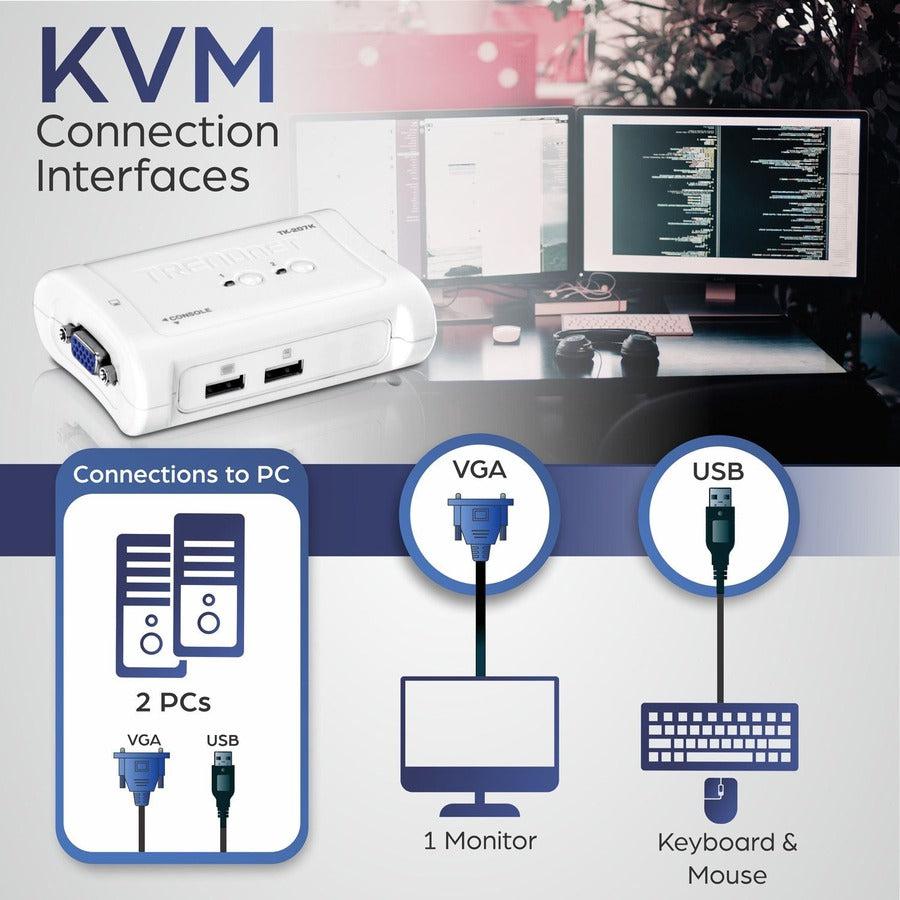 Trendnet Tk-207K Kvm Switch Blue