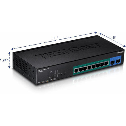 Trendnet Tpe-082Ws Network Switch Gigabit Ethernet (10/100/1000) Power Over Ethernet (Poe) 1U Black