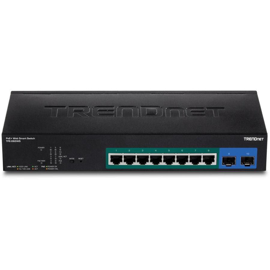 Trendnet Tpe-082Ws Network Switch Gigabit Ethernet (10/100/1000) Power Over Ethernet (Poe) 1U Black