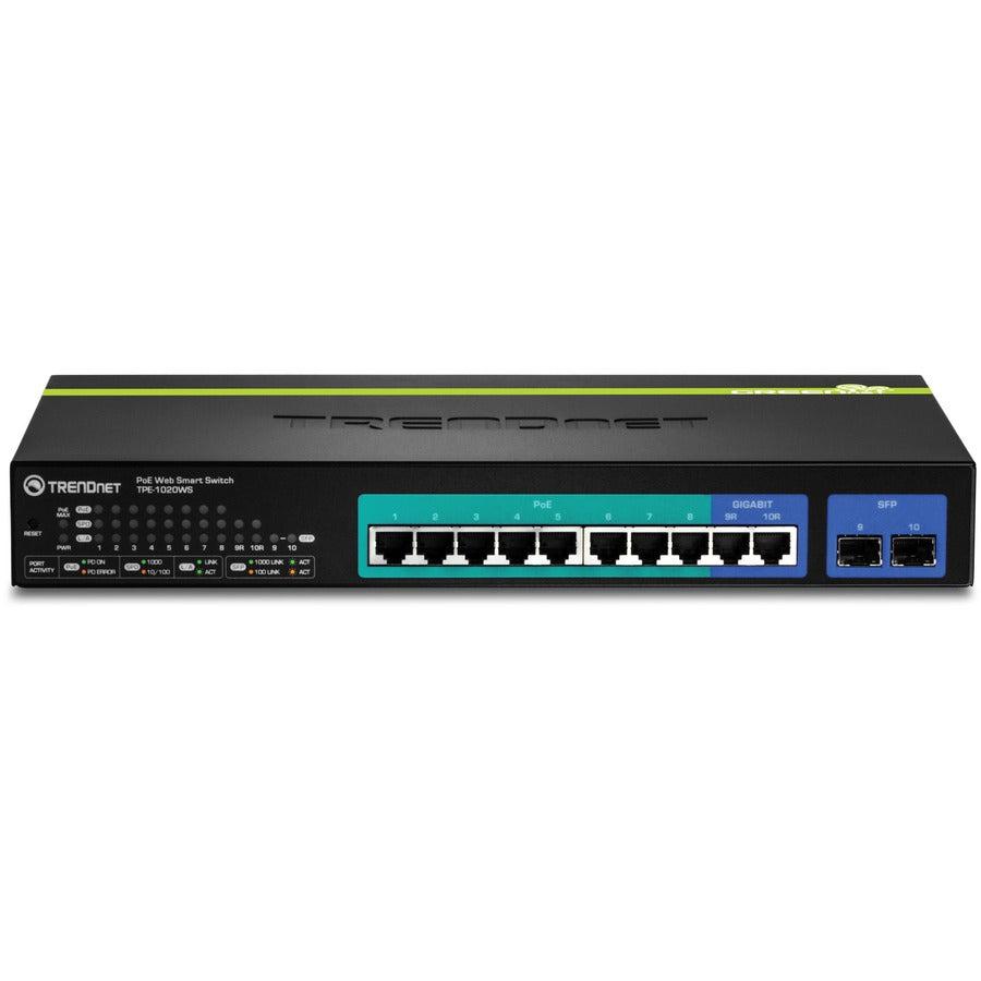 Trendnet Tpe-1020Ws Network Switch Managed L2 Gigabit Ethernet (10/100/1000) Power Over Ethernet (Poe) 1U Black