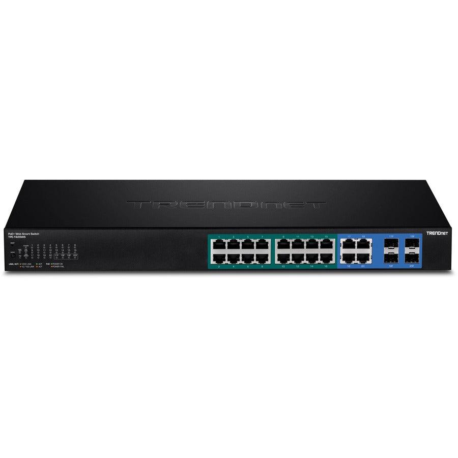 Trendnet Tpe-1620Ws Network Switch Managed L2 Gigabit Ethernet (10/100/1000) Power Over Ethernet (Poe) 1U Black