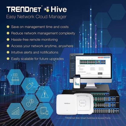 Trendnet Tpe-30284 Network Switch Managed L2/L4 Gigabit Ethernet (10/100/1000) Power Over Ethernet (Poe) 1U Black