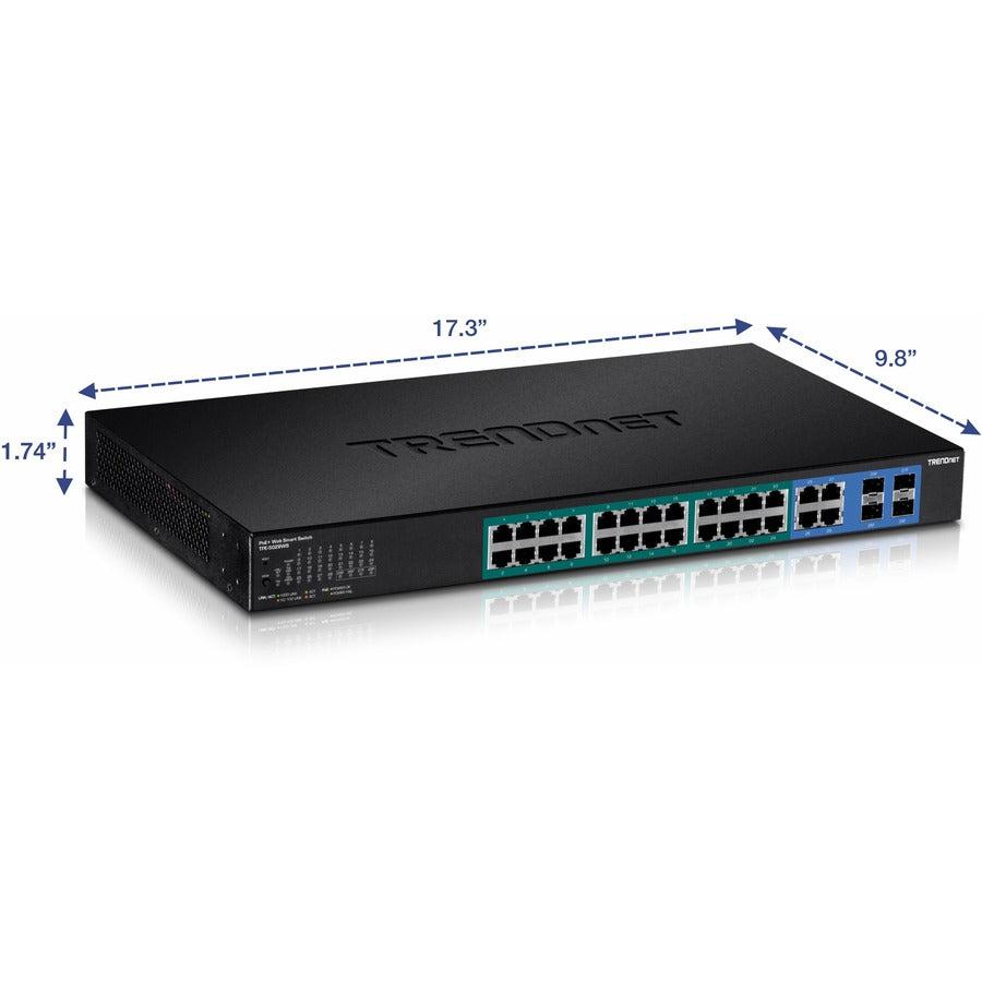 Trendnet Tpe-5028Ws Network Switch Managed Gigabit Ethernet (10/100/1000) Power Over Ethernet (Poe) 1U Black