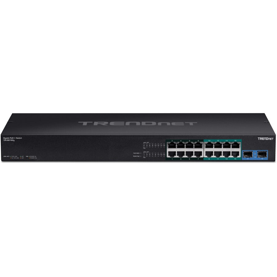 Trendnet Tpe-Bg182G Network Switch Unmanaged Gigabit Ethernet (10/100/1000) Power Over Ethernet (Poe) 1U Black