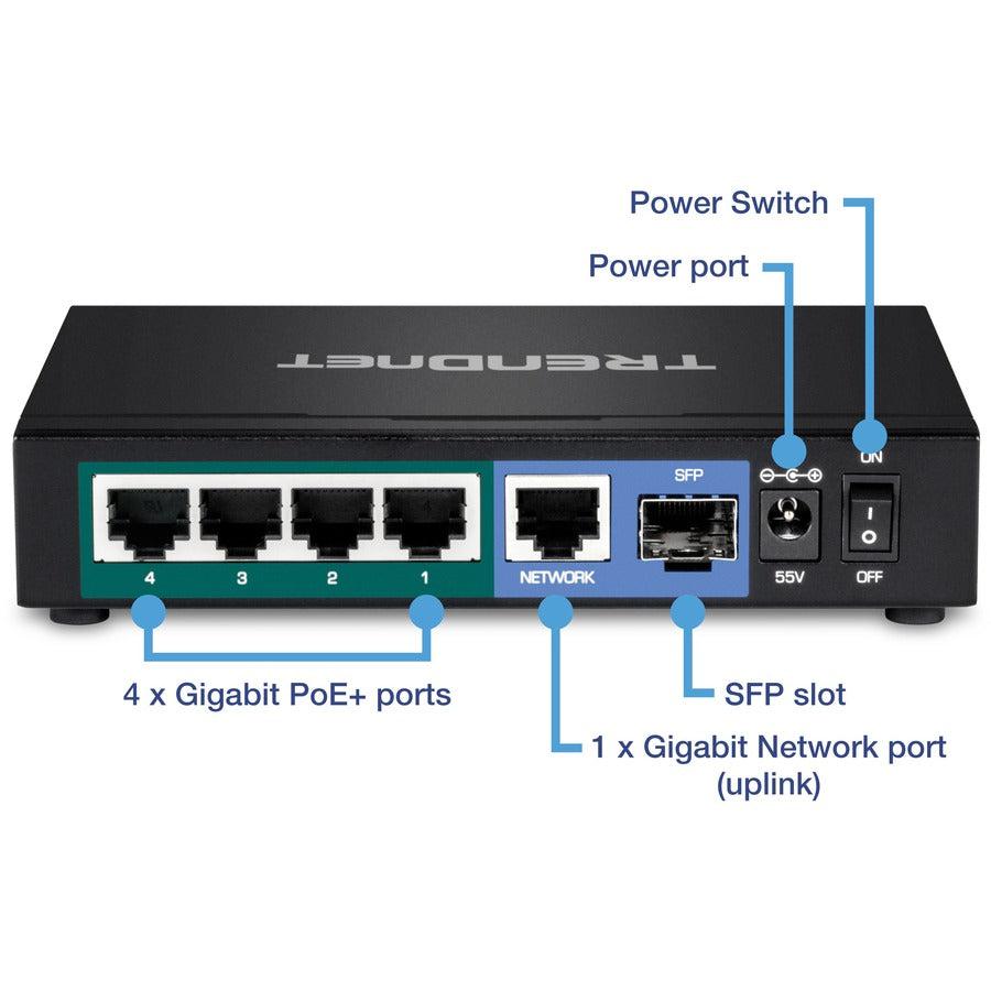 Trendnet Tpe-Tg611 Network Switch Gigabit Ethernet (10/100/1000) Power Over Ethernet (Poe) Black