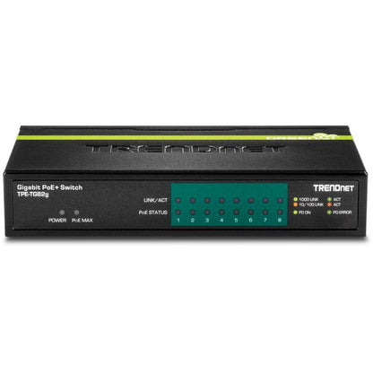 Trendnet Tpe-Tg82G Network Switch Gigabit Ethernet (10/100/1000) Power Over Ethernet (Poe) Black