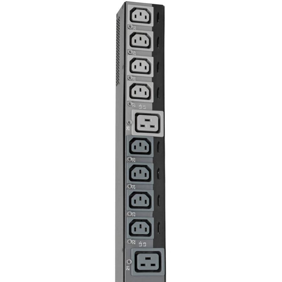 Tripp Lite 10Kw 3-Phase Monitored Per-Outlet Pdu - Lx Platform, 24 C13 & 6 C19 Outlets (208/240V), L15-30P, 0U, Taa