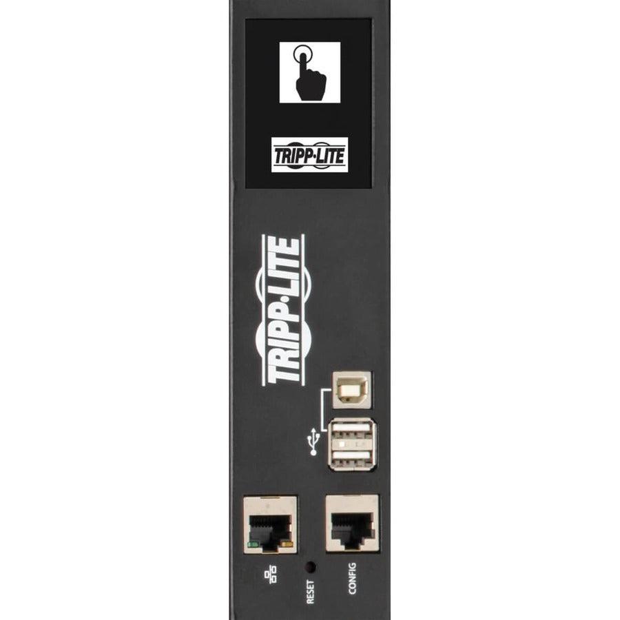 Tripp Lite 10Kw 3-Phase Monitored Per-Outlet Pdu - Lx Platform, 24 C13 & 6 C19 Outlets (208/240V), L15-30P, 0U, Taa