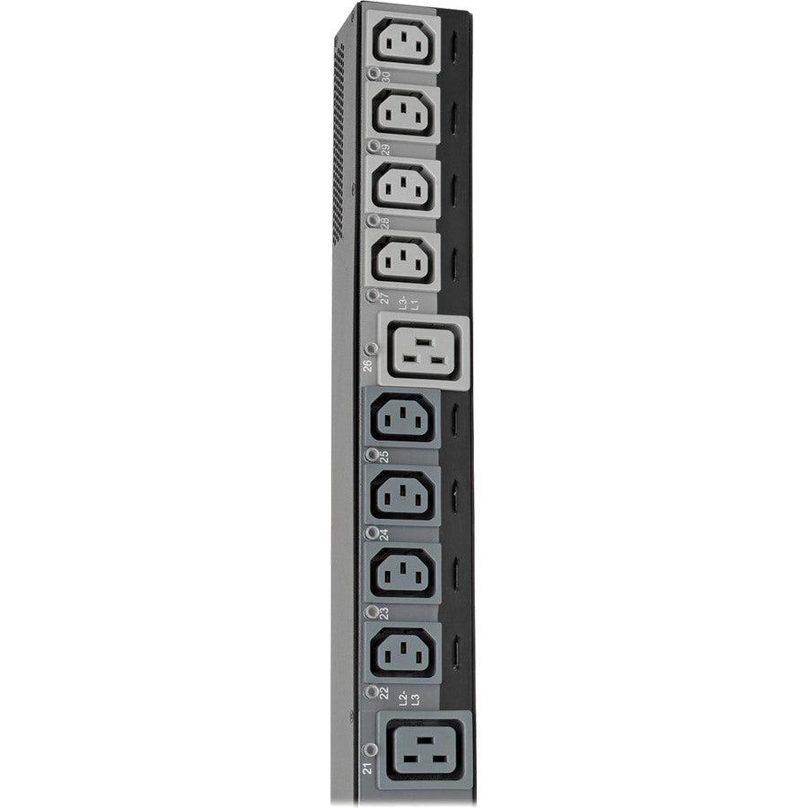 Tripp Lite 10Kw 3-Phase Switched Pdu, Lx Interface, 200/208/240V Outlets (24 C13/6 C19), Lcd, Nema