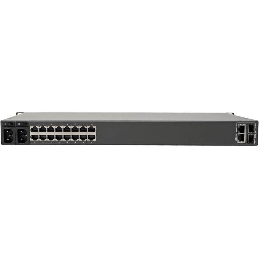 Tripp Lite 16-Port Console Server, Usb Ports (2) - 4G Lte, Dual Gbe Nic, 16Gb Flash, Sd Card, Wi-Fi, Desktop/1U Rack, Taa