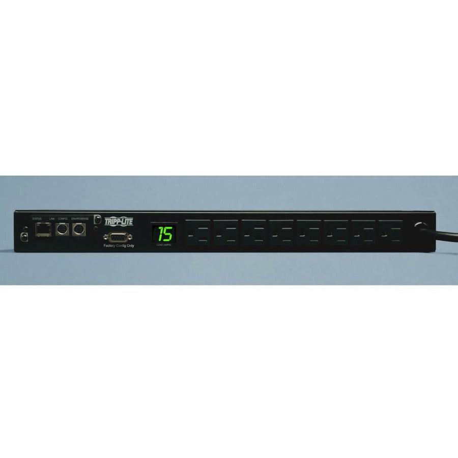 Tripp Lite 1.4Kw Single-Phase Monitored Pdu, 120V Outlets (8 5-15R), 5-15P, 12Ft Cord, 1U Rack-Mount