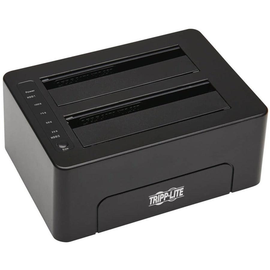 Tripp Lite 2-Bay Usb 3.0 Sata Hard Drive Docking Station With Erase Function, 2.5 And 3.5 In. Hdd And Ssd