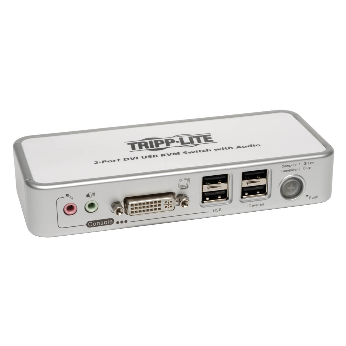 Tripp Lite 2-Port Dvi/Usb Kvm Switch W/ Audio And Cables