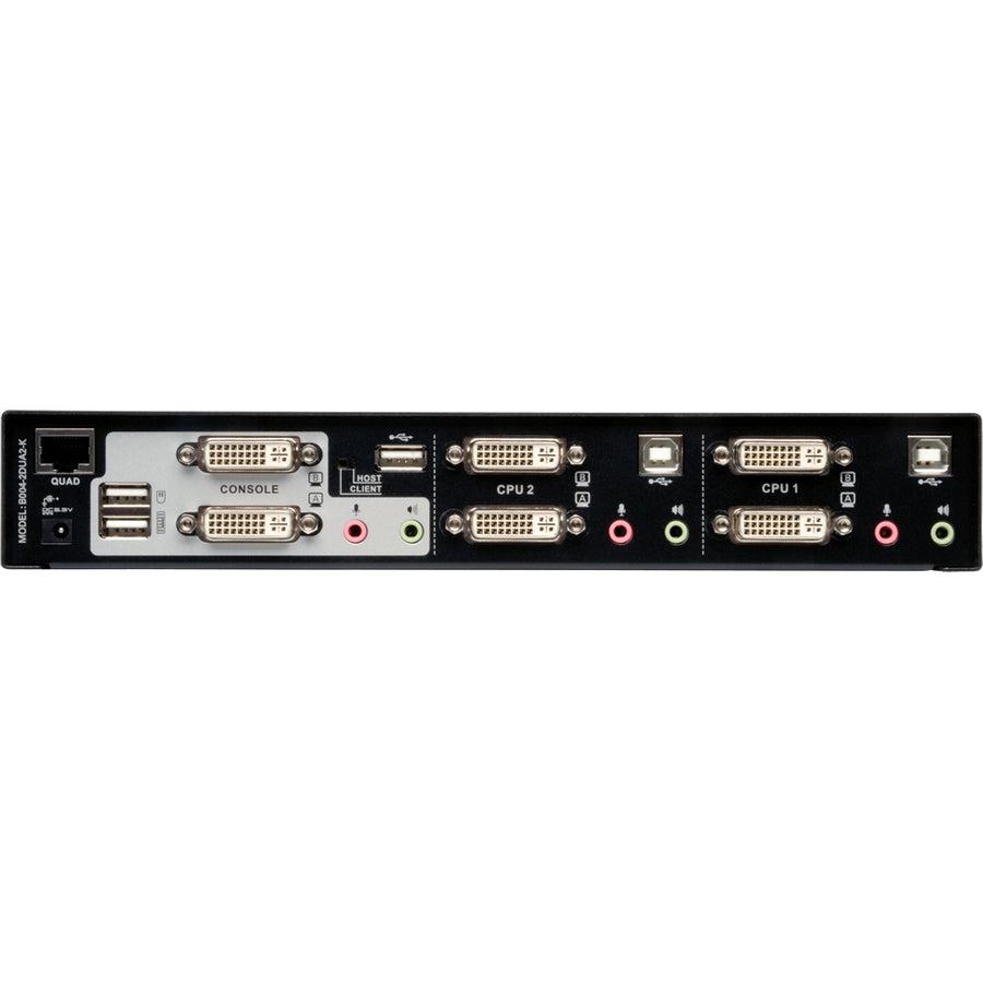 Tripp Lite 2-Port Dual Monitor Dvi Kvm Switch, With Audio And Usb 2.0 Hub, Cables Included