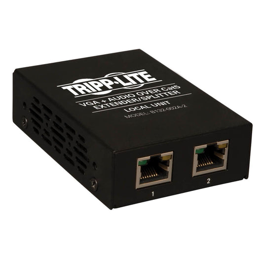 Tripp Lite 2-Port Vga With Audio Over Cat5/Cat6 Extender Splitter, Box-Style Transmitter With Edid, 1920X1440 At 60Hz, Up To 305 M (1,000-Ft.)