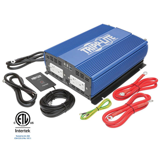 Tripp Lite 2000W Heavy-Duty Mobile Power Inverter With 4 Ac/2 Usb - 2.0A/Battery Cables