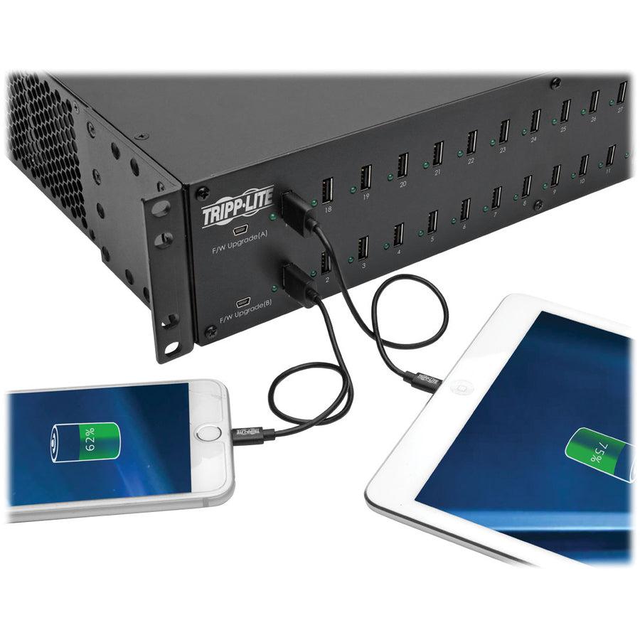 Tripp Lite 32-Port Usb Charging Station With Syncing, 5V 80A (400W) Usb Charger Output, 2U Rack-Mount