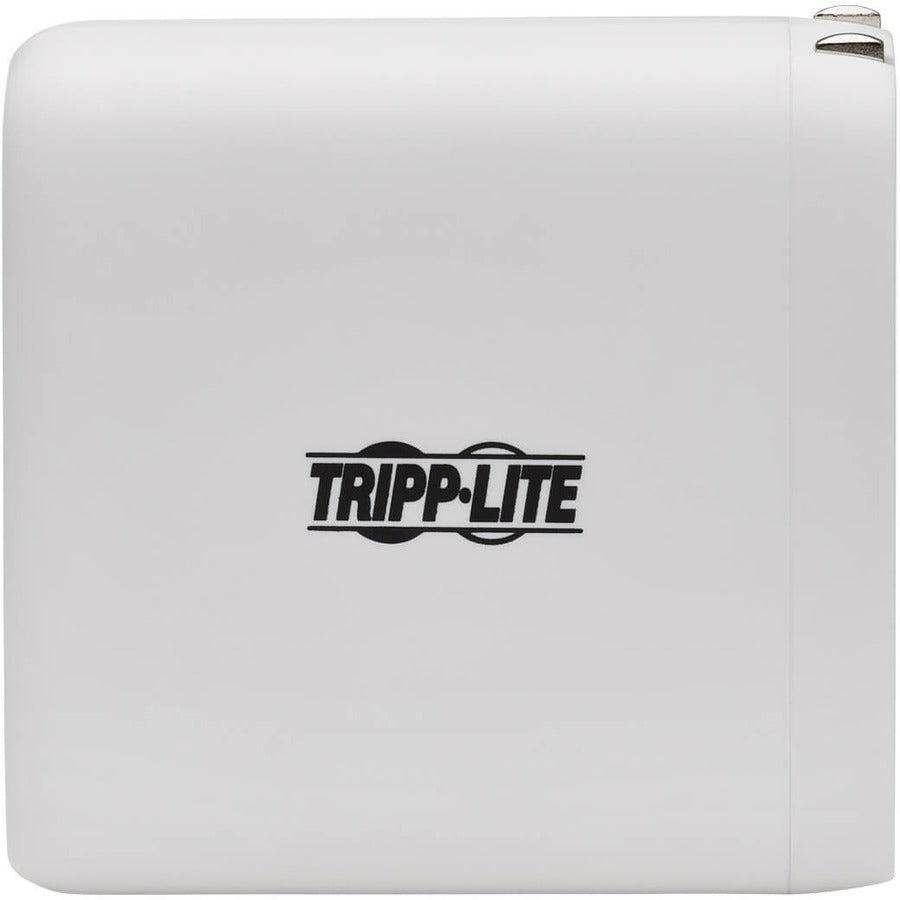 Tripp Lite 4-Port Compact Usb Wall Charger - Gan Technology, 100W Pd Charging, 2 Usb-C & 2 Usb-A, White
