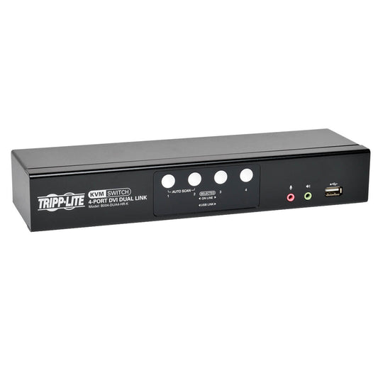 Tripp Lite 4-Port Dvi Dual-Link / Usb Kvm Switch W/ Audio And Cables