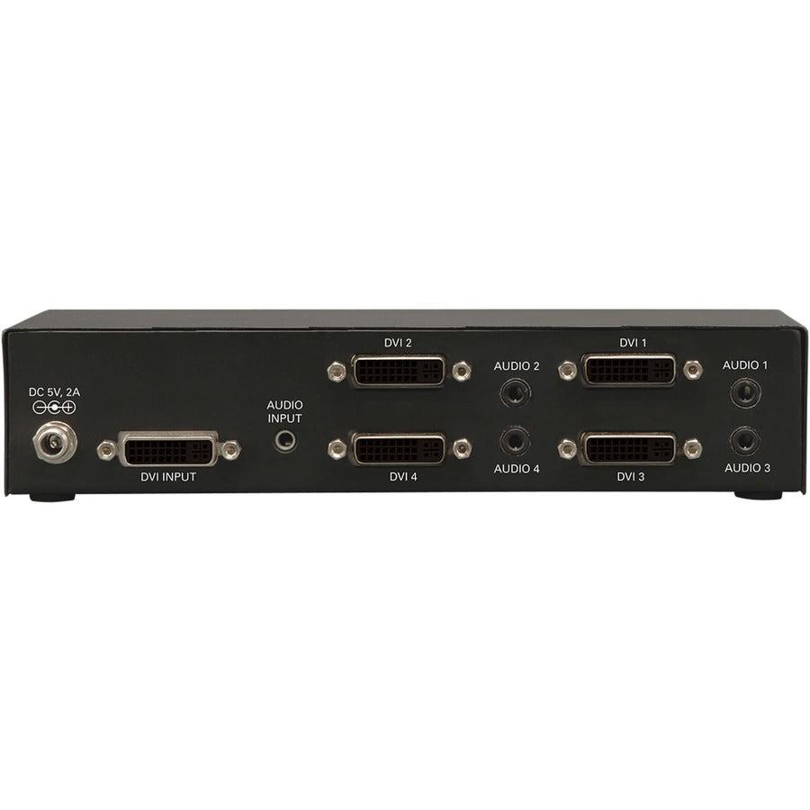 Tripp Lite 4-Port Dvi Splitter With Audio And Signal Booster, Single-Link 1920 X 1200 At 60Hz / 1080P (Dvi F/4Xf)