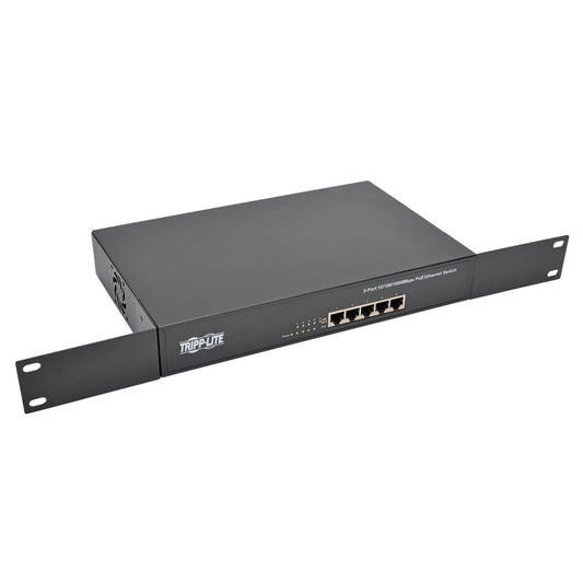 Tripp Lite 5-Port 10/100/1000 Mbps 1U Rack-Mount/Desktop Gigabit Ethernet Unmanaged Switch With Poe+, 75W