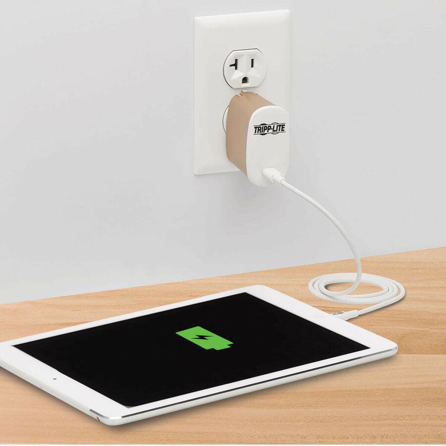 Tripp Lite 50W Compact Usb-C Wall Charger - Gan Technology, Usb-C Power Delivery 3.0