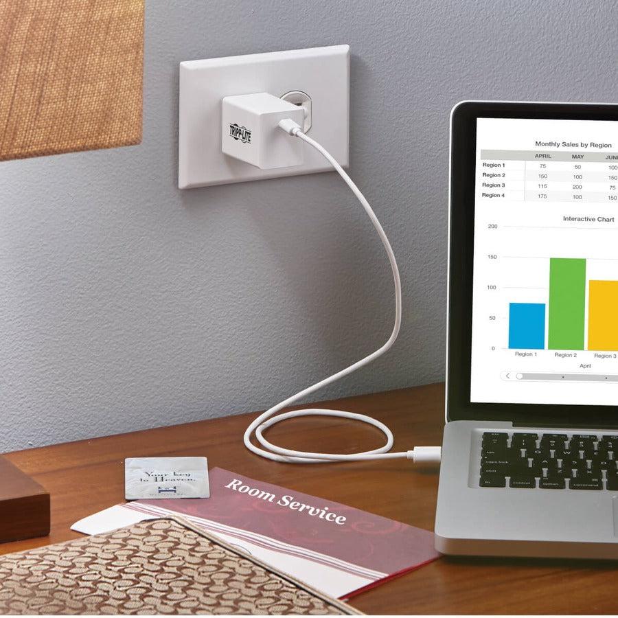 Tripp Lite 60W Compact Usb-C Wall Charger - Gan Technology, Usb-C Power Delivery 3.0