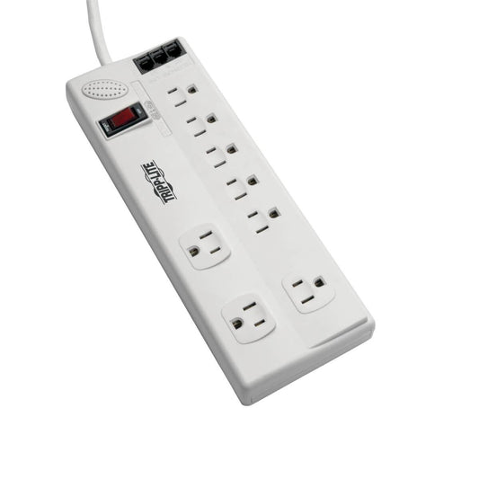 Tripp Lite 8-Outlet Surge Protector With Dsl/Phone Line/Modem Surge Protection – 3150 Joules, 6 Ft. Cord